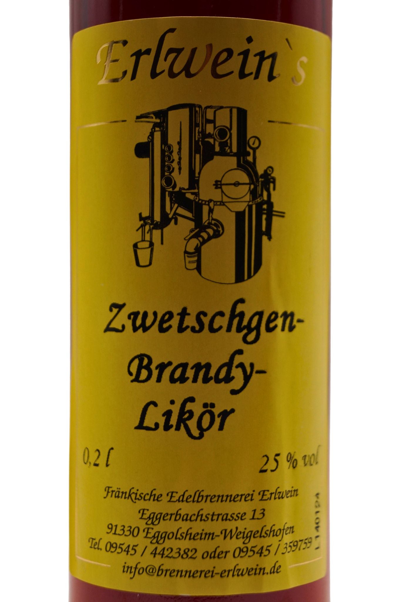  Fränkische Edelbrennerei Erlwein - Zwetschgen-Brandy-Likör