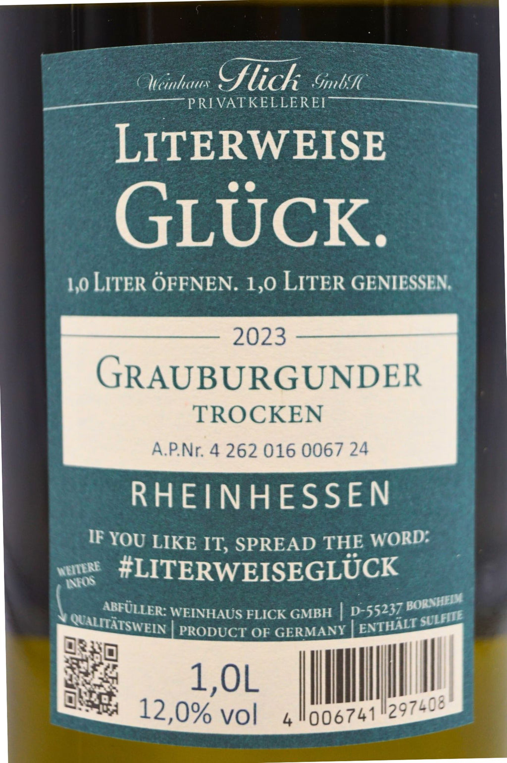  Weinhaus Flick - GRAUER BURGUNDER Literweise Glück 2023