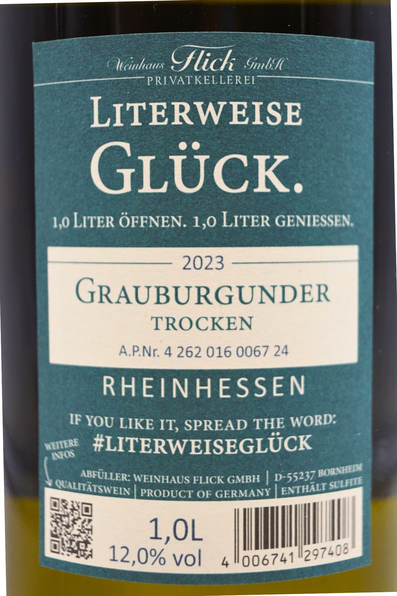  Weinhaus Flick - GRAUER BURGUNDER Literweise Glück 2023