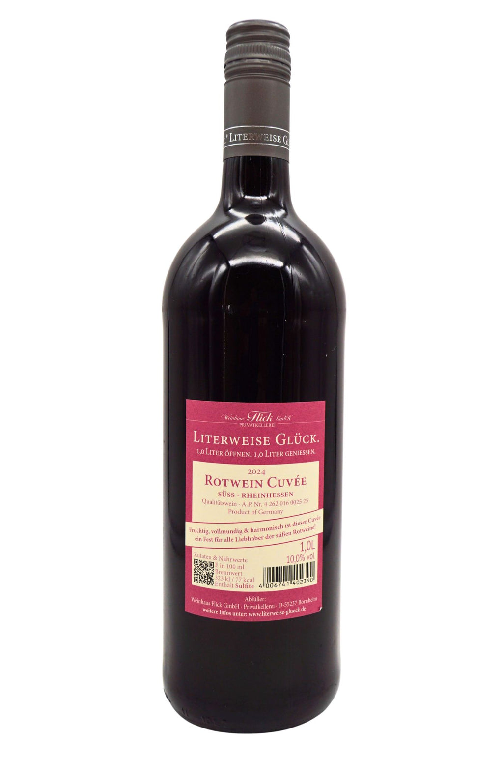  Weinhaus Flick - ROTWEIN CUVÉE Süss Literweise Glück 2024