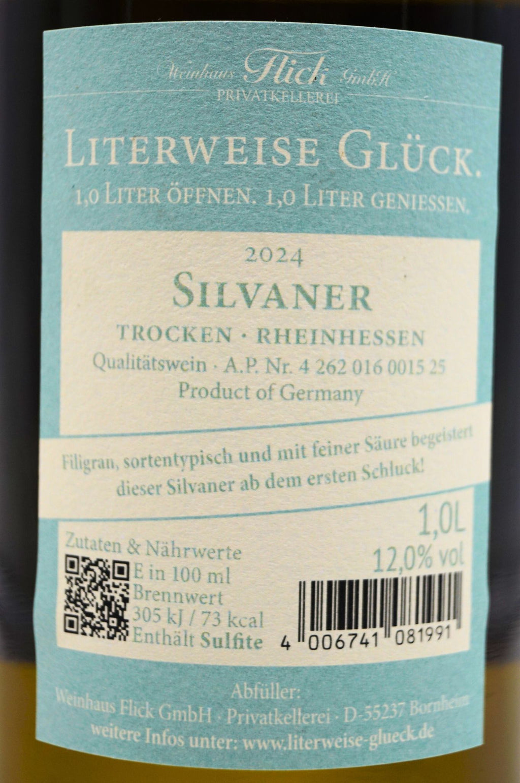  Weinhaus Flick - SILVANER Trocken Literweise Glück