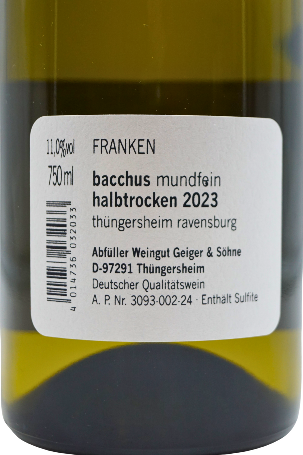  Geiger & Söhne - Bacchus Mundfein Halbtrocken 2023