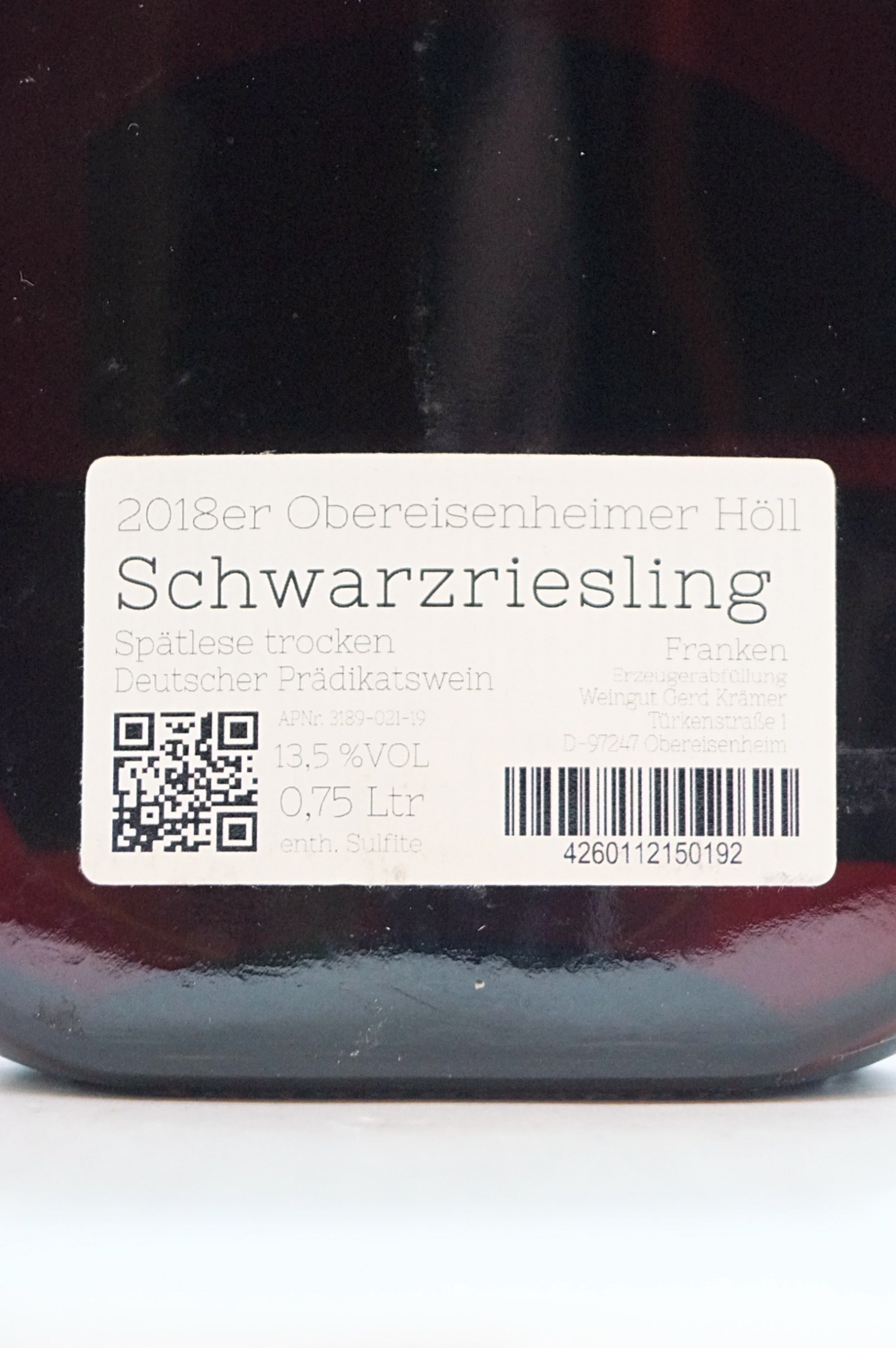  Weingut Krämer - SCHWARZRIESLING 2018