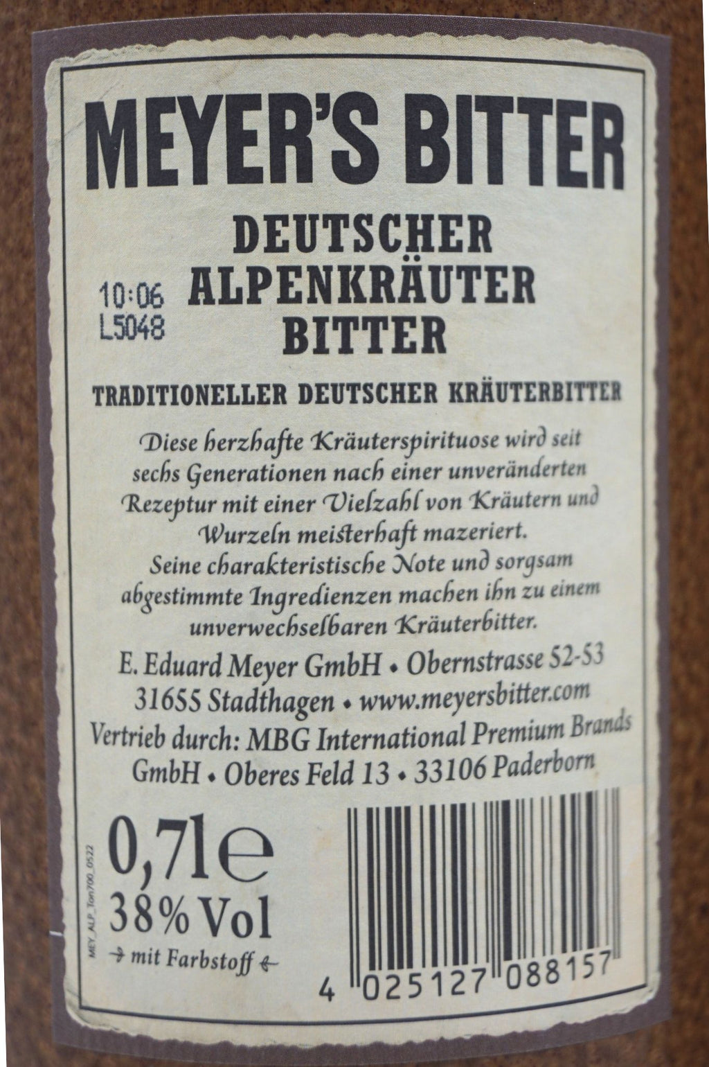  Meyers Bitter - Deutsche Alpenkräuter Likör