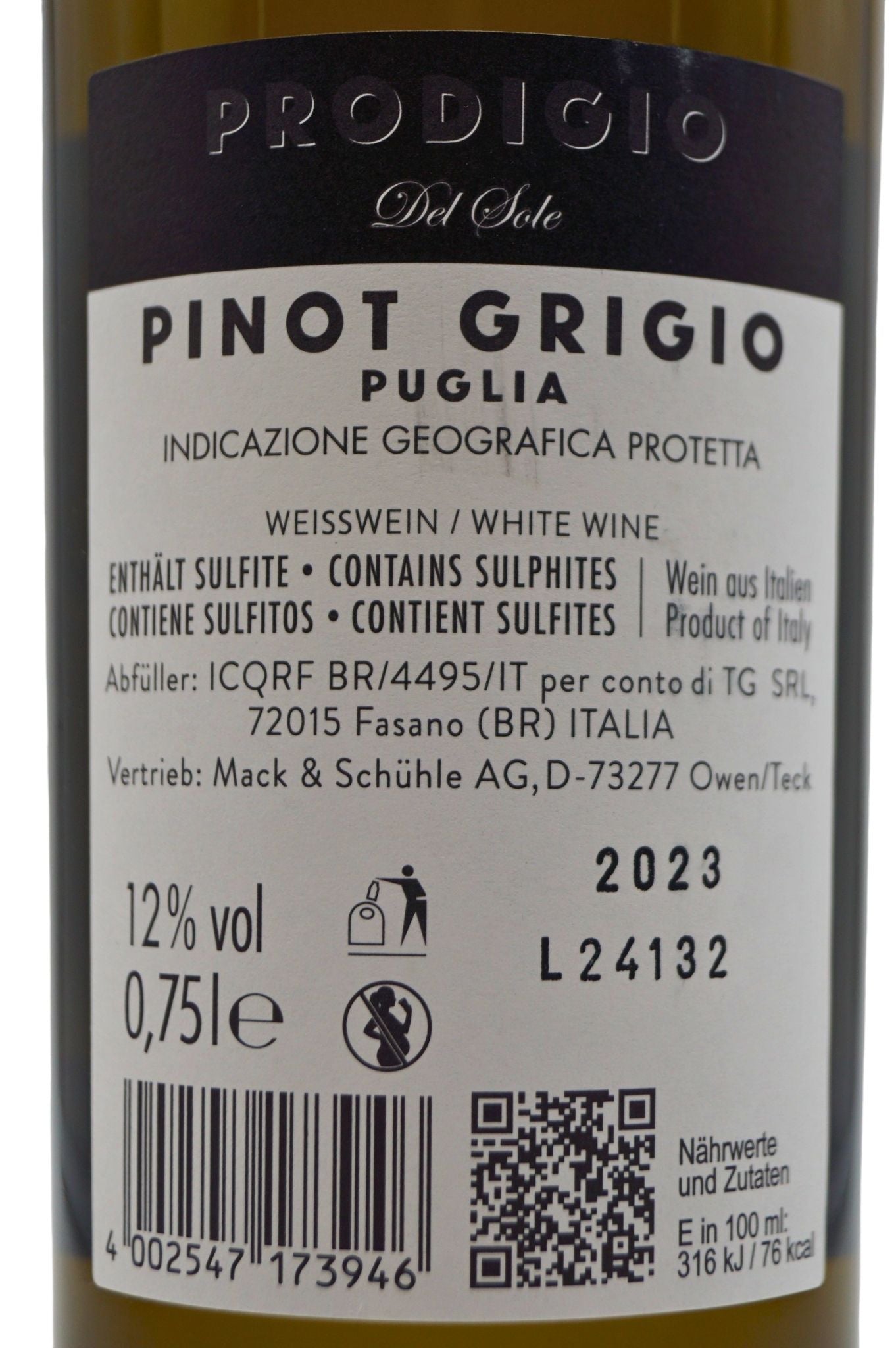  Prodigio Del Sole - Pinot Grigio Puglia IGP