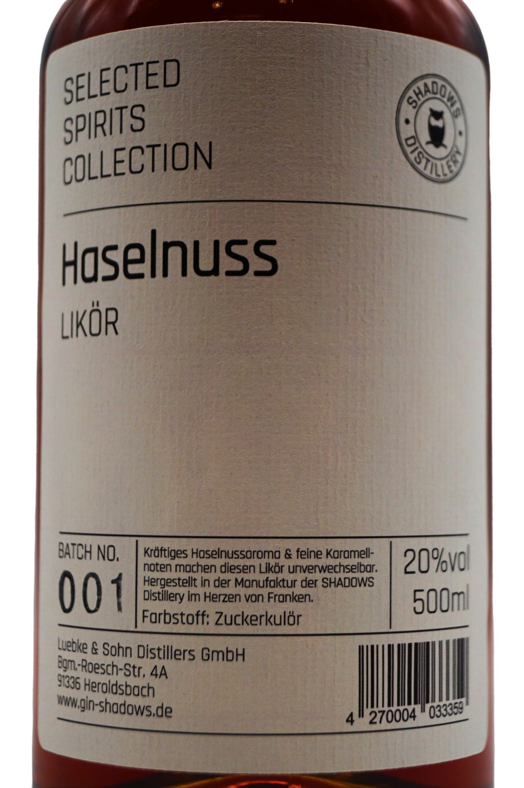 Shadows - Haselnuss Likör