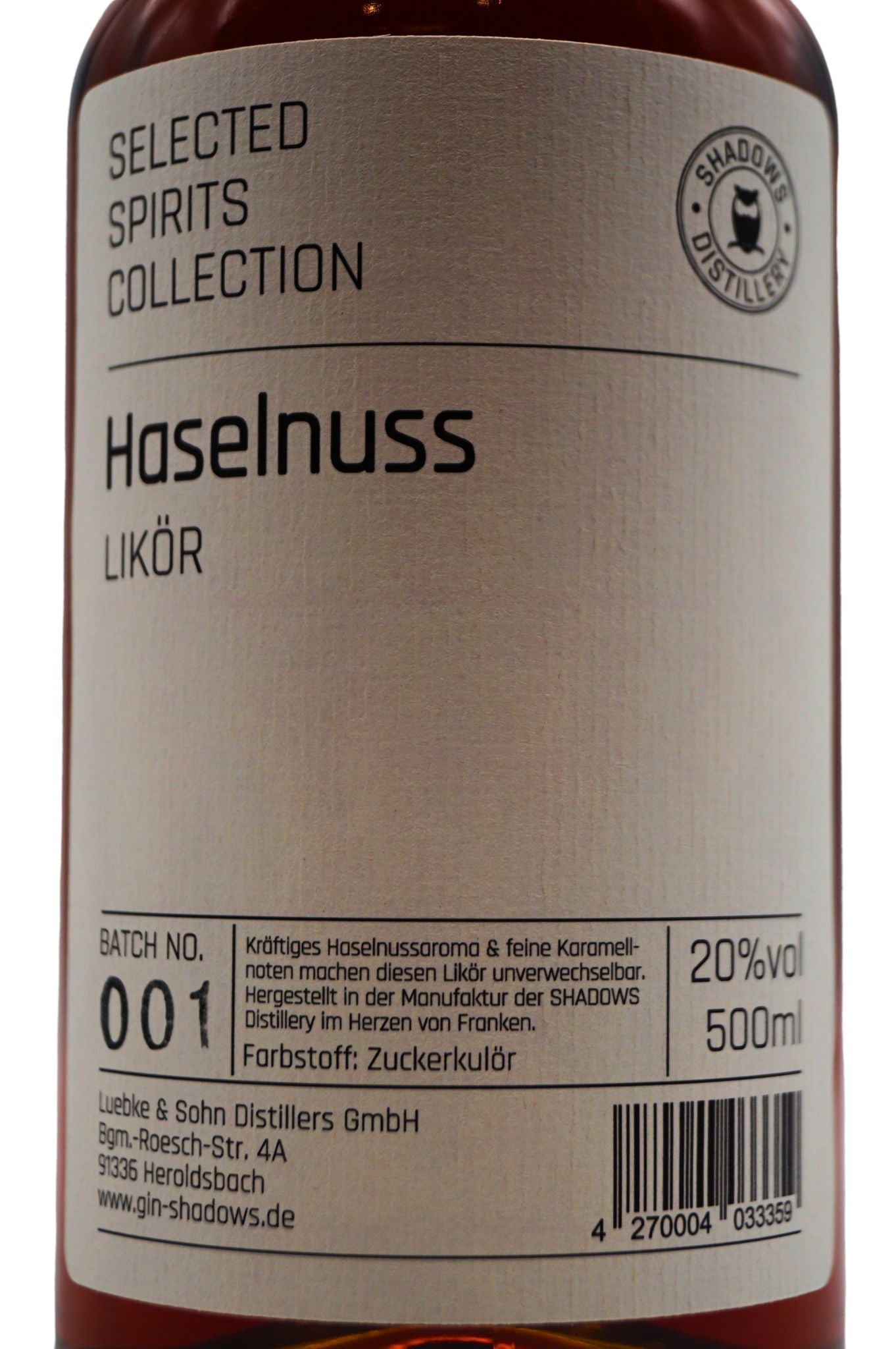  Shadows - Haselnuss Likör