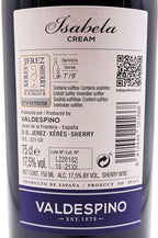  Valdespino Sherry - Cream Isabela