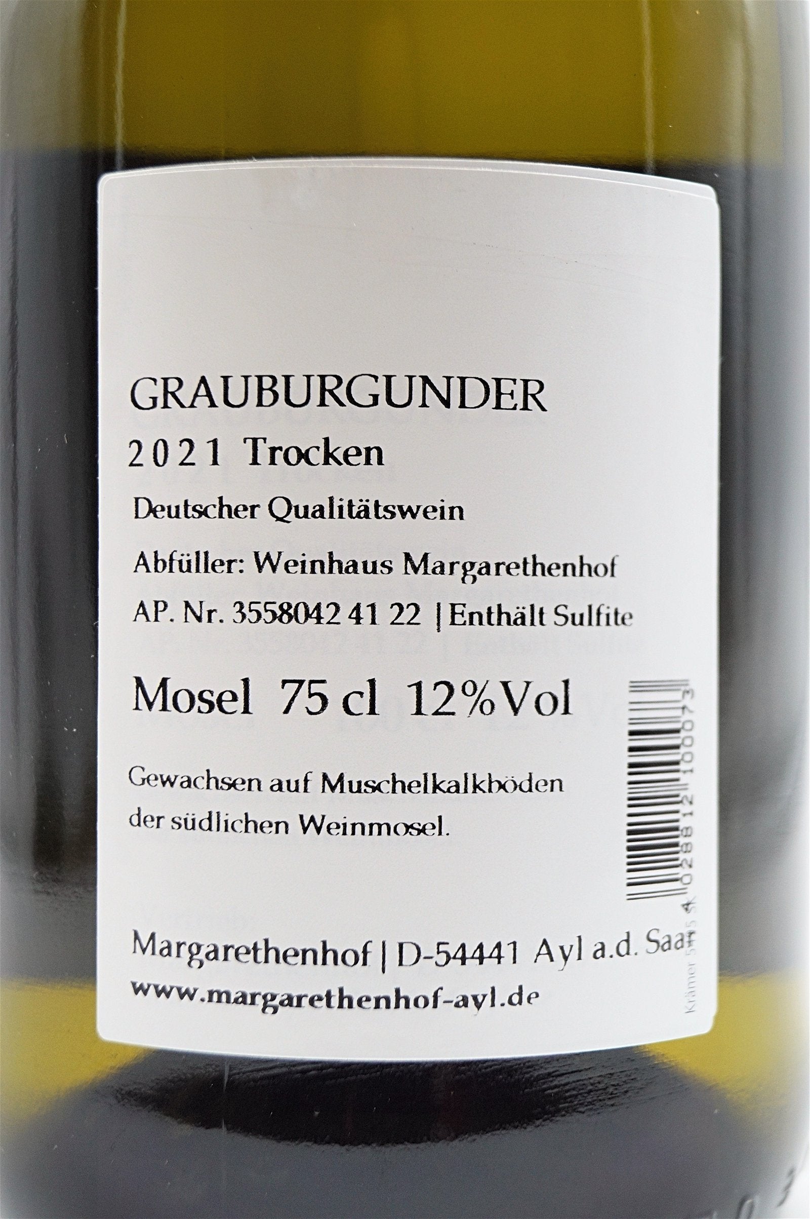  Margarethenhof - Grauburgunder Trocken 2021