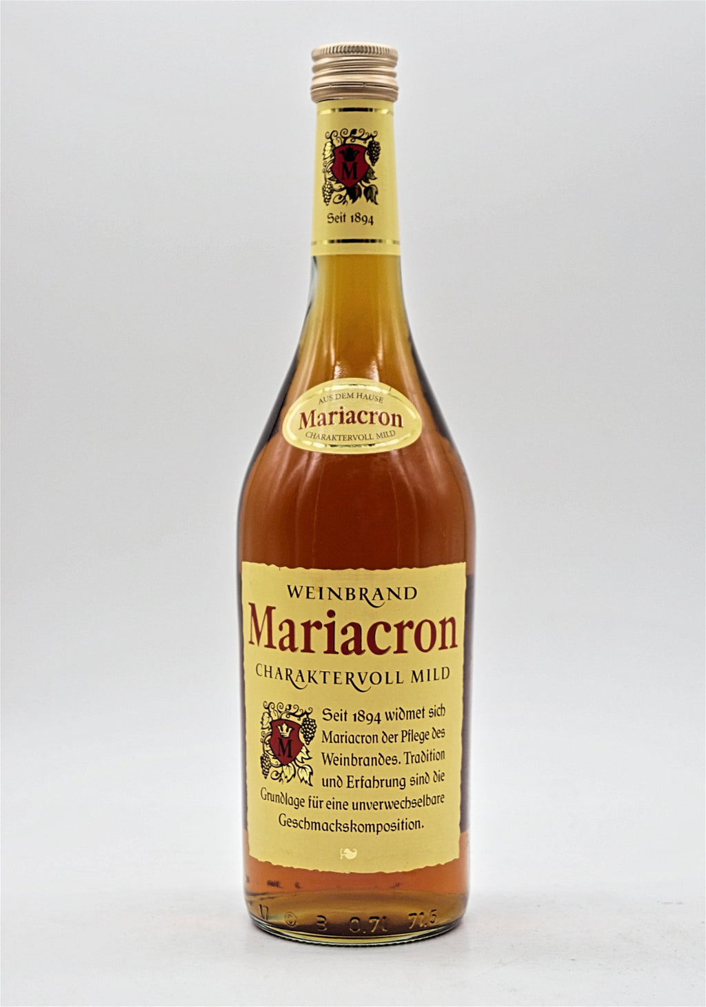  Mariacron - Weinbrand Charaktervoll Mild