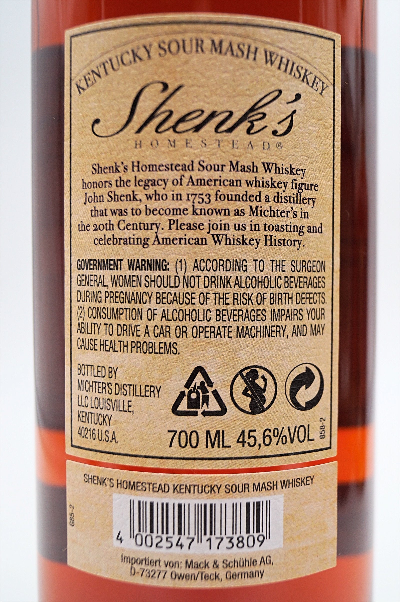  Michters - L.R. Shenks Homestead Sour Mash Whiskey