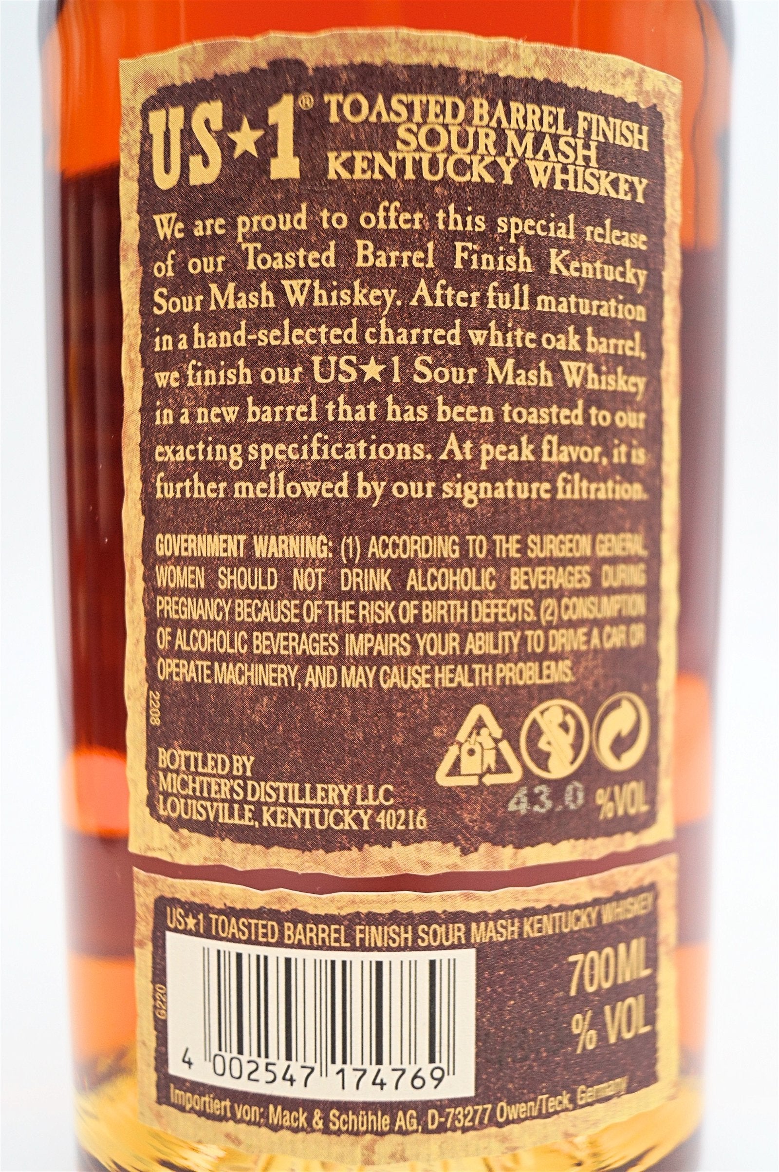  Michters - Toasted Barrel Finish Sour Mash Whiskey