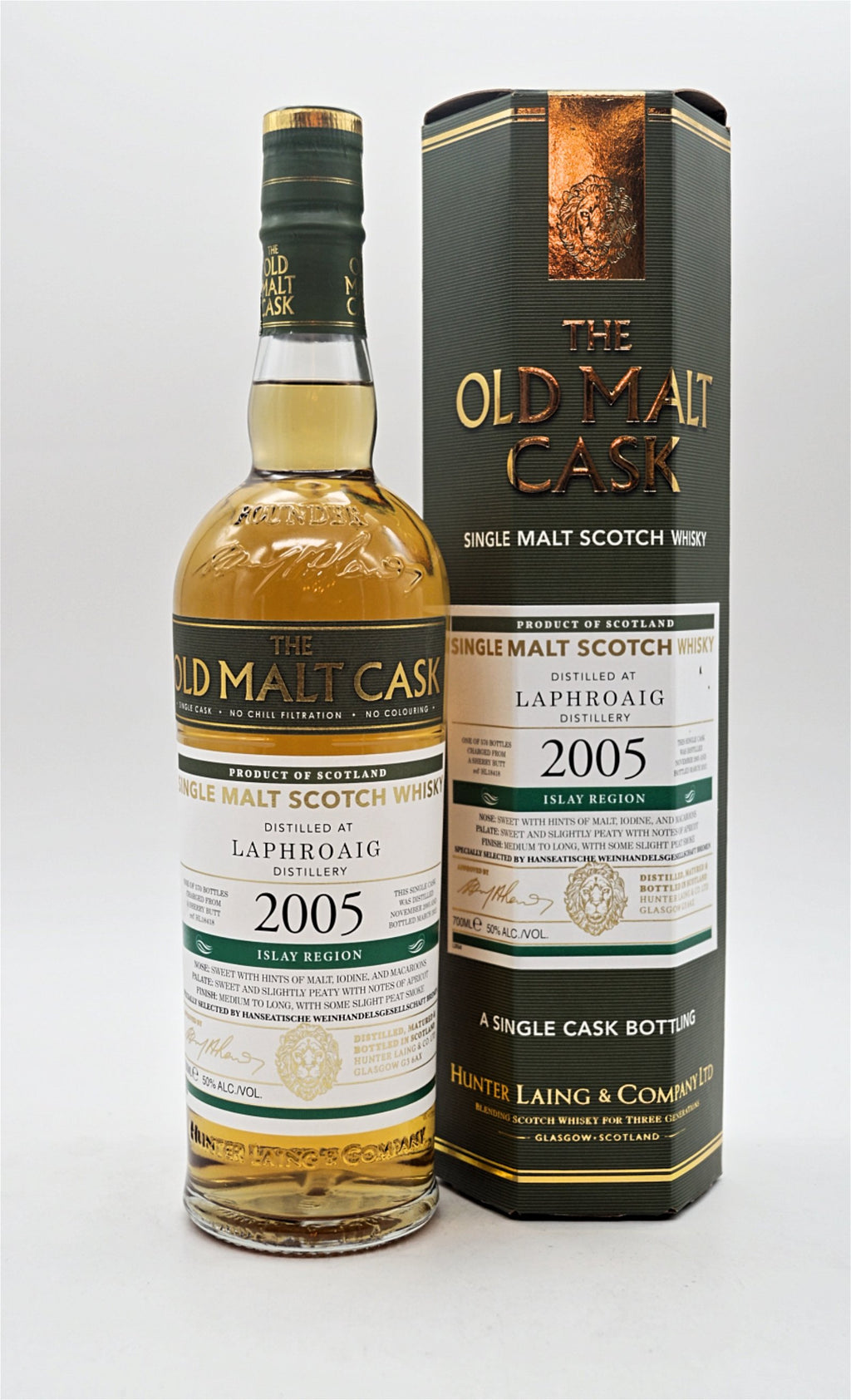  Hunter Laing - 15 Jahre Laphroaig 2005/2021 Old Malt Cask Manzanilla Sherry Cask Finish Single Malt Scotch Whisky
