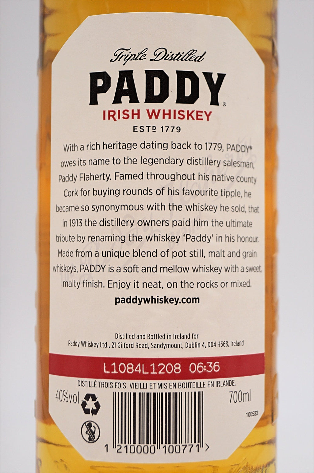  Paddy - Irish Whiskey