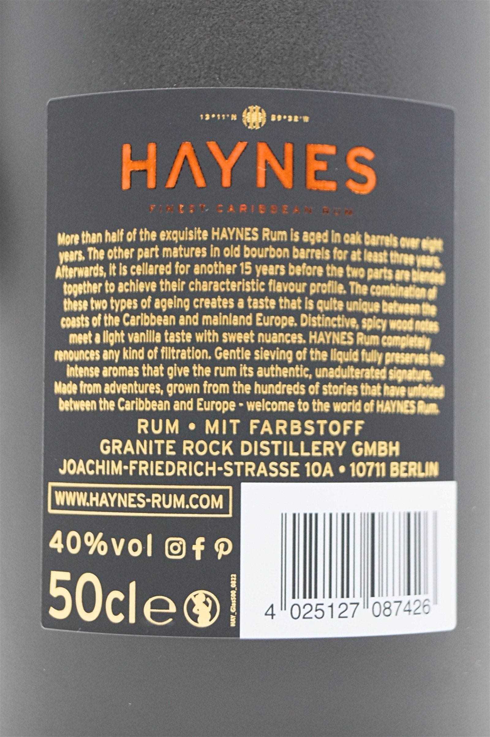  Haynes - Finest Carribean Rum 8 Jahre