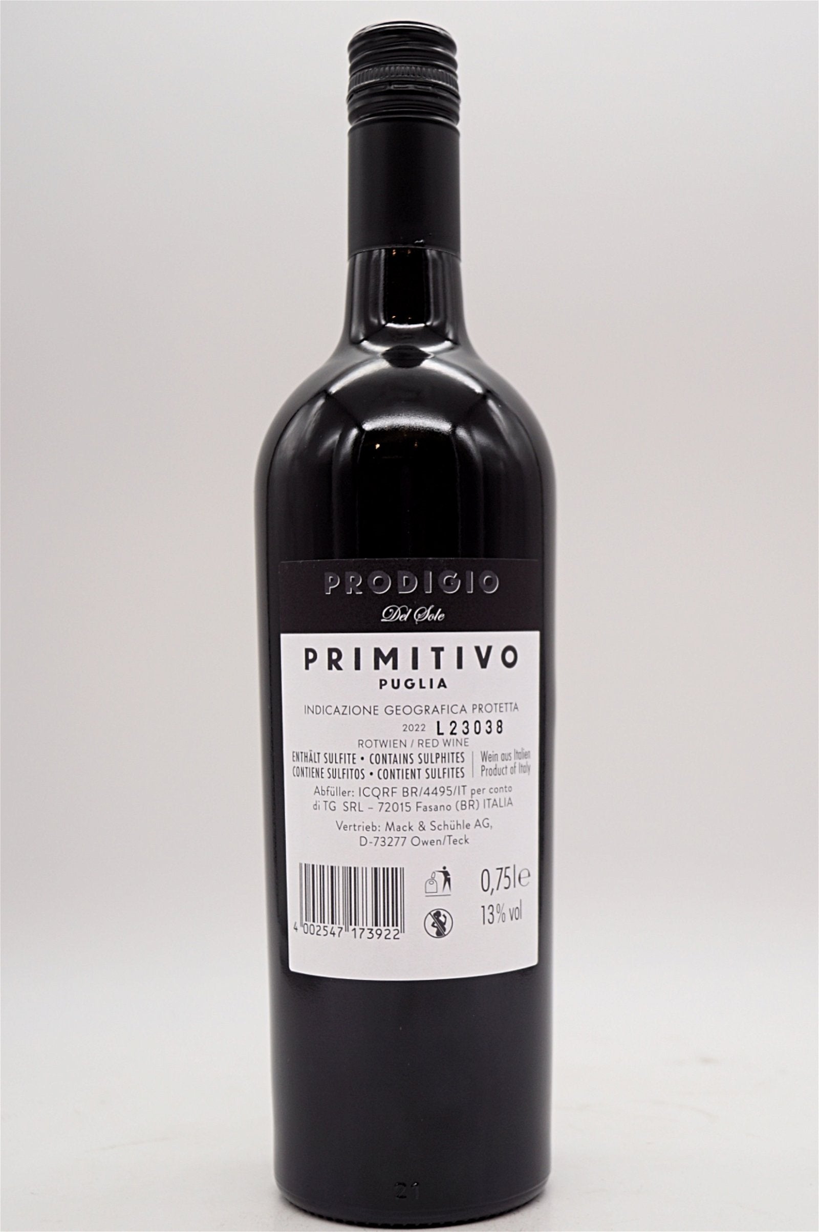  Latentia Winery - Primitivo Del Sole Prodigio Puglia 2022