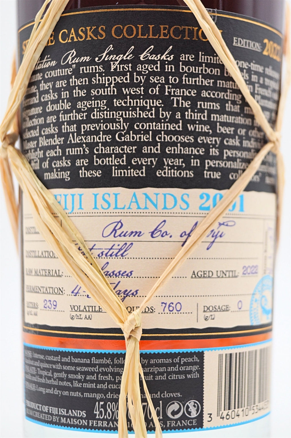  Plantation Rum - Fiji Islands 2001 Rozelieures Single Malt French Whisky Cask Finish