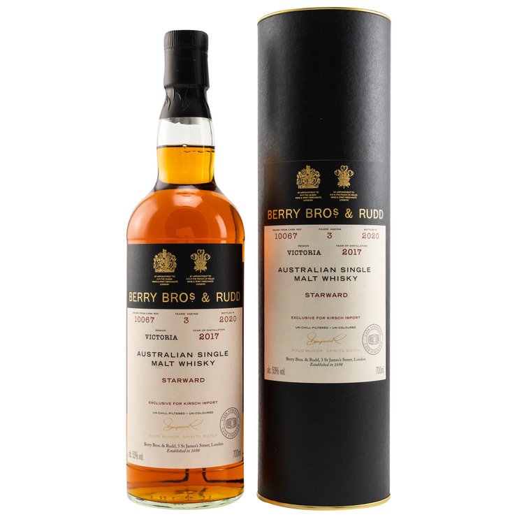  Berry Bros & Rudd - Starward 2017/2020 Fass-Nr. 10067 Single Malt Whisky