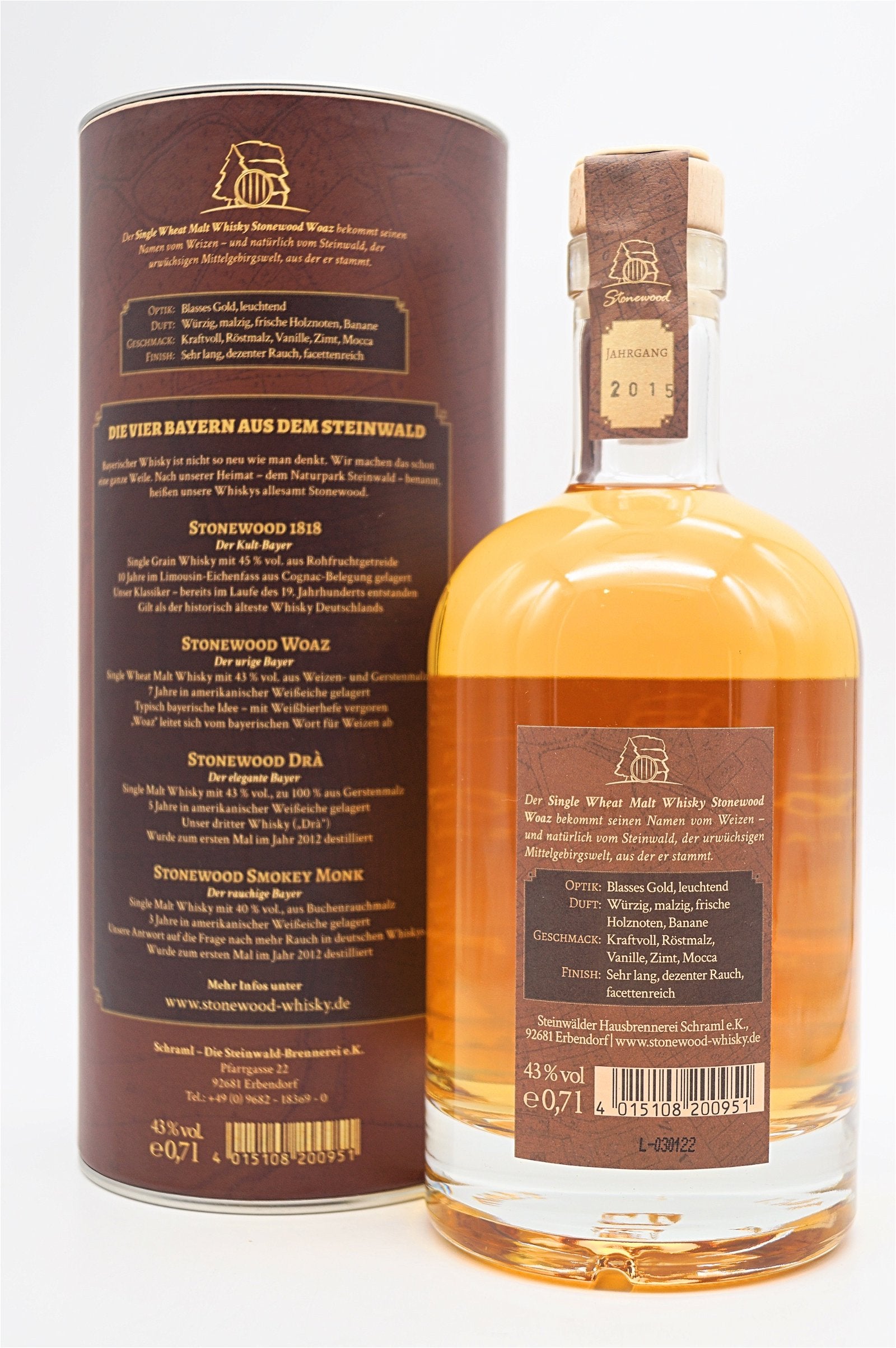  Schraml - Stonewood WOAZ Bavarian Single Grain Whisky 7 Jahre